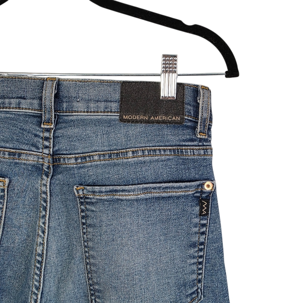 Modern American Mercer Tapered Jeans Women’s Size 28 Medium Wash Distressed - Picture 6 of 11